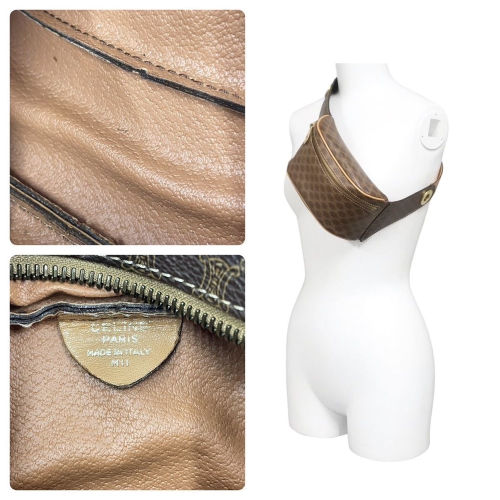 Celine Body Bag Brown Waist Macadam Leather - Picture 10 of 10